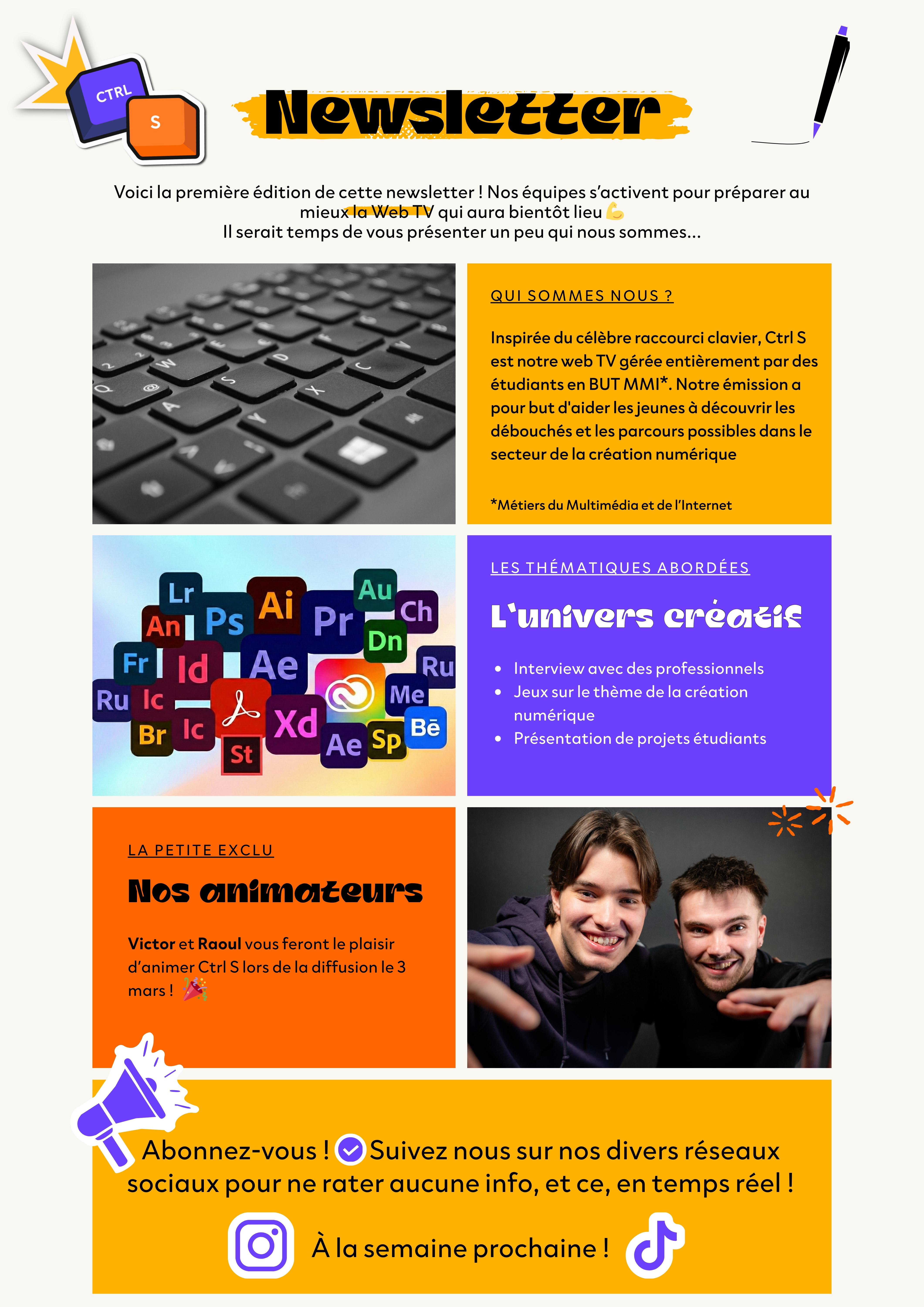 Newsletter CtrlS – Édition 1